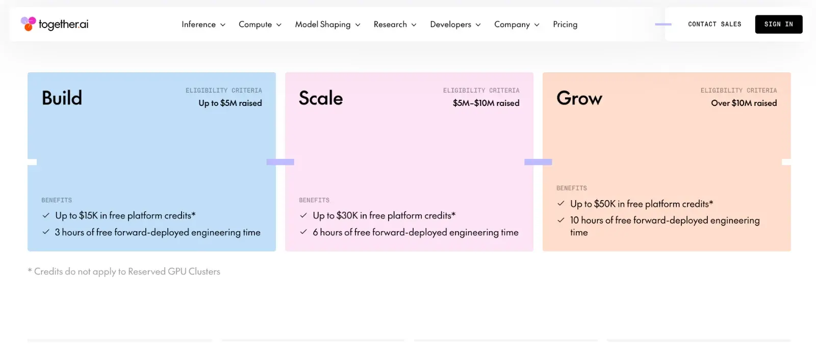 Startup offer from Together AI